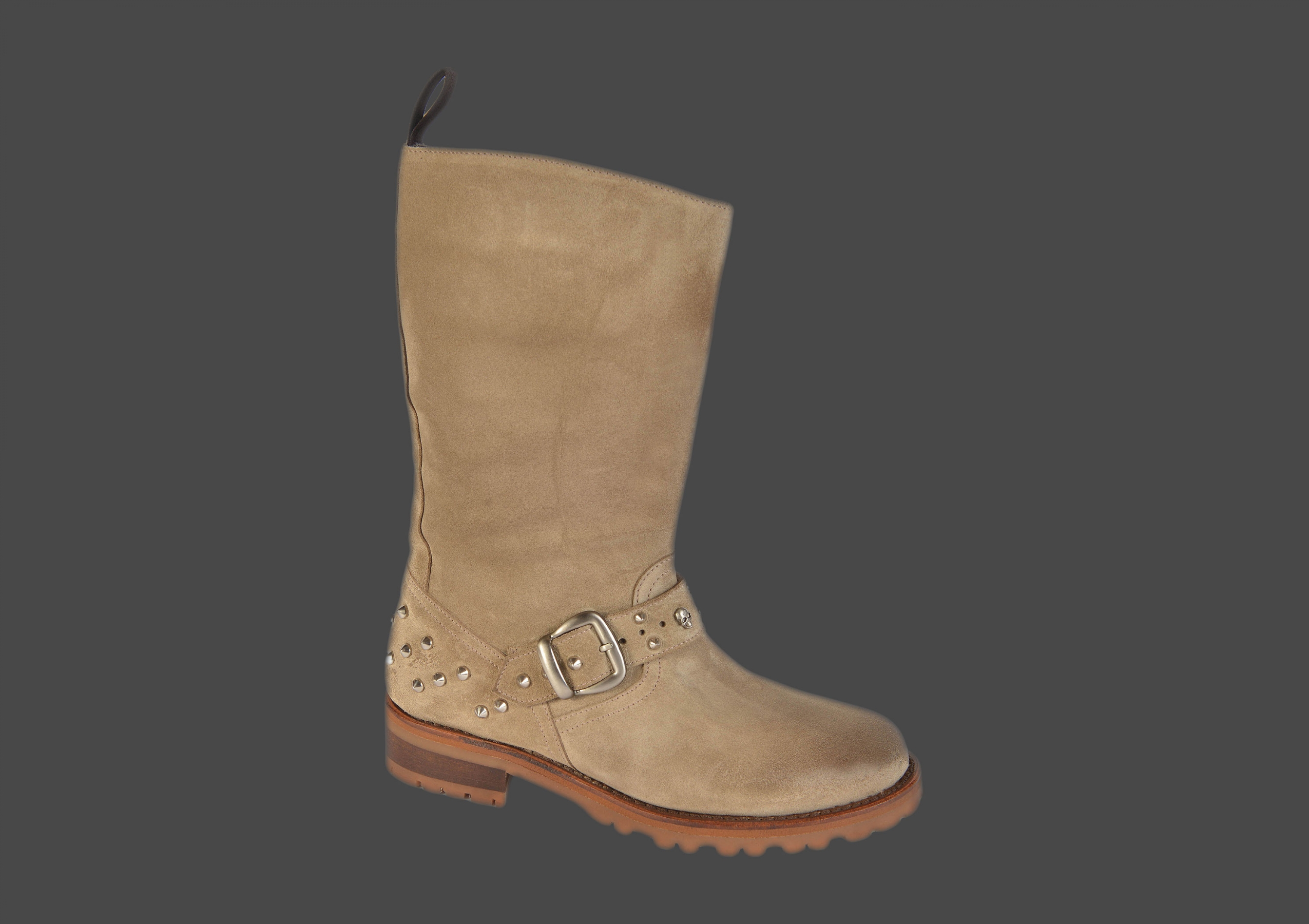 bottine en daim camel femme